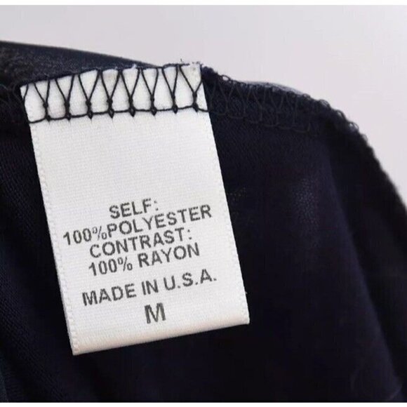 Bobeau Womens Oversized Sheer Tunic Top Metallic Gold Dot Print Blue Sz Medium - Picture 8 of 9